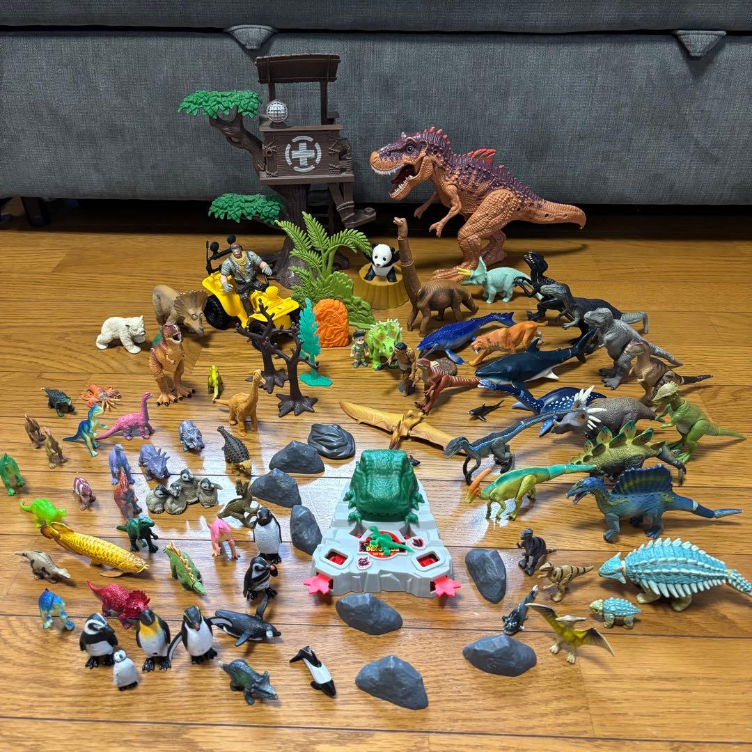 アニア等、恐竜フィギュア大量まとめ売り、バンピー、ジュラシック