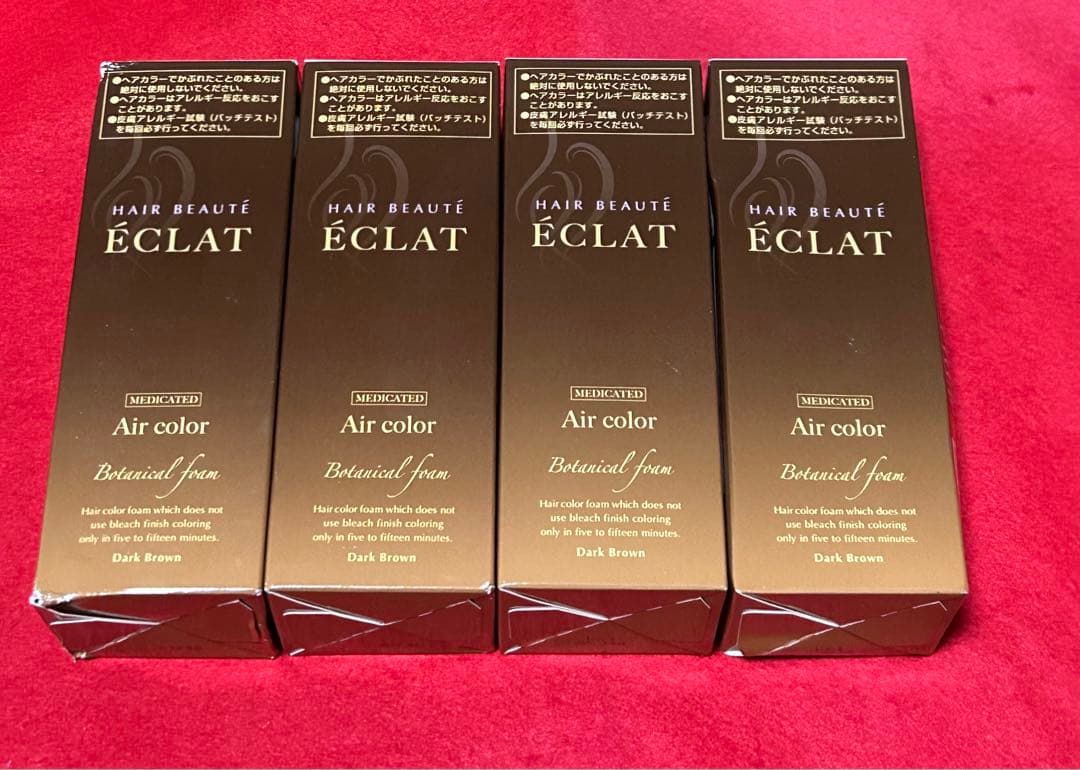 ヘアボーテ　エクラ　ボタニカルエアカラーフォーム　ダークブラウン　4箱　白髪用 ヘアボーテ エクラ ボタニカルエアカラーフォームEX ダークブラウン