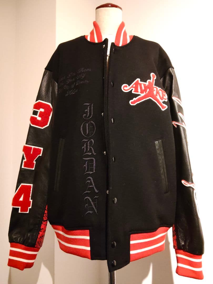 Jordan AwakeNY バーシティJacket S Redスタジャン - メルカリ