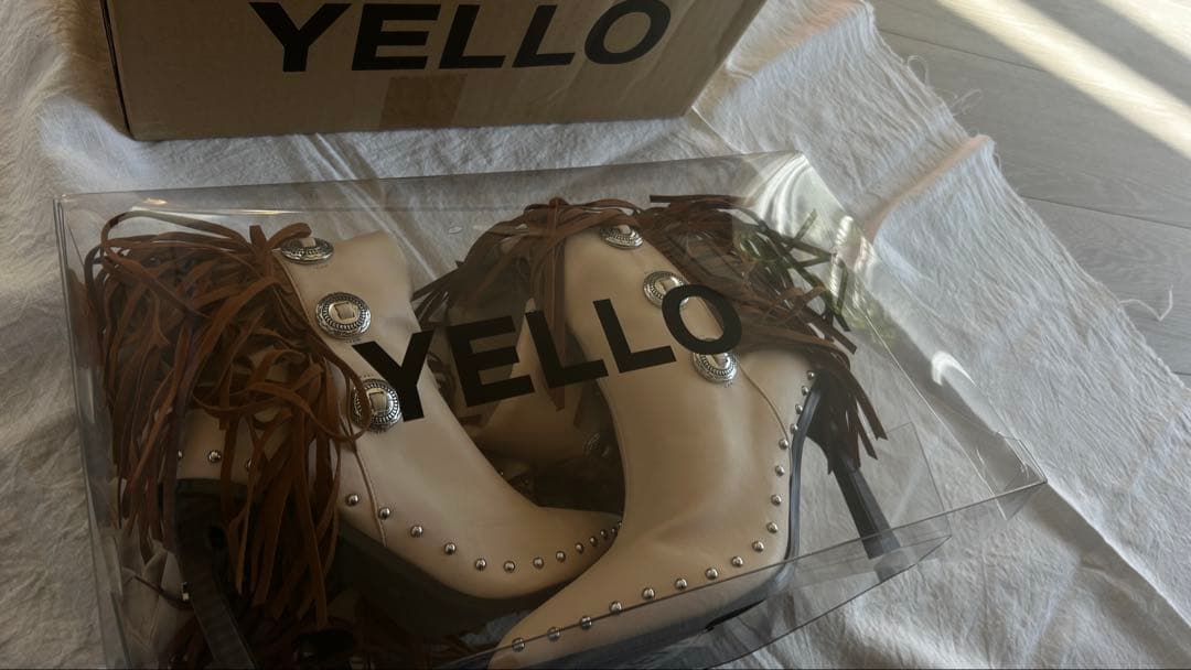 セール中！美品！YELLO イエロ ロングウエスタンブーツ フリンジブーツ