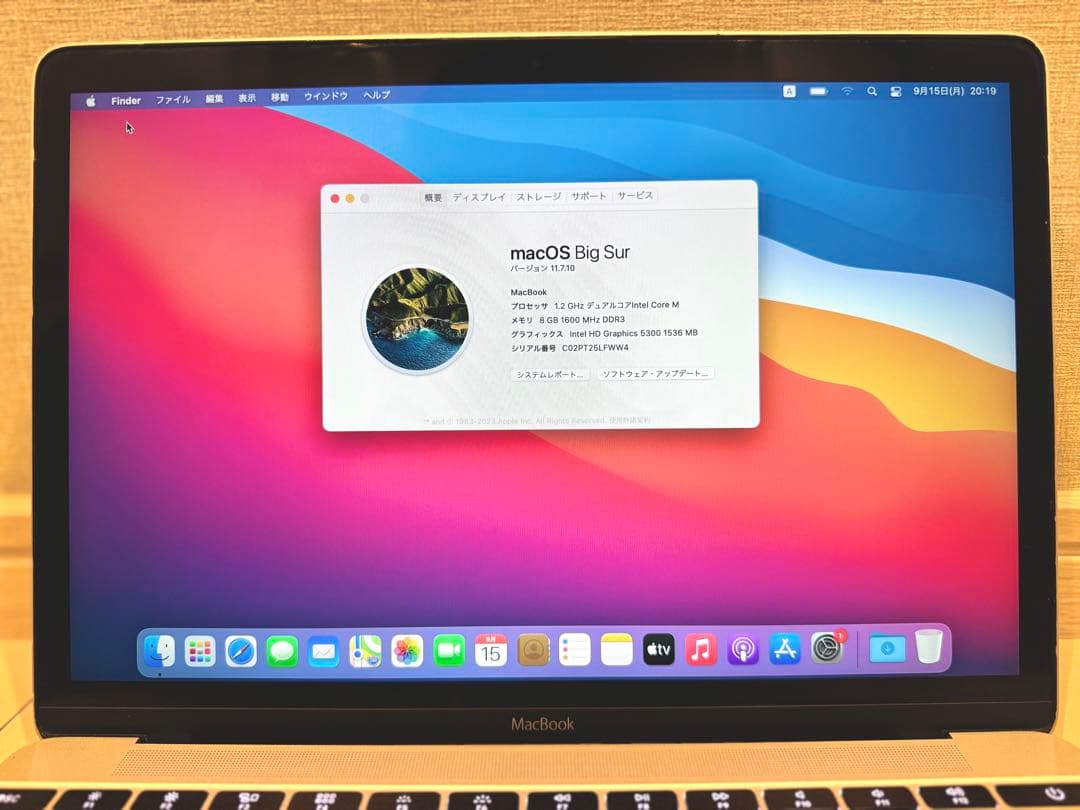 MacBook本体 MacBook 2015 1.2GHz 500GB