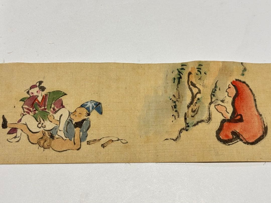「異物同情如天地（戯画春画巻）」天江痴人題 松嶺画 手書き1巻|艶本 和本浮世絵