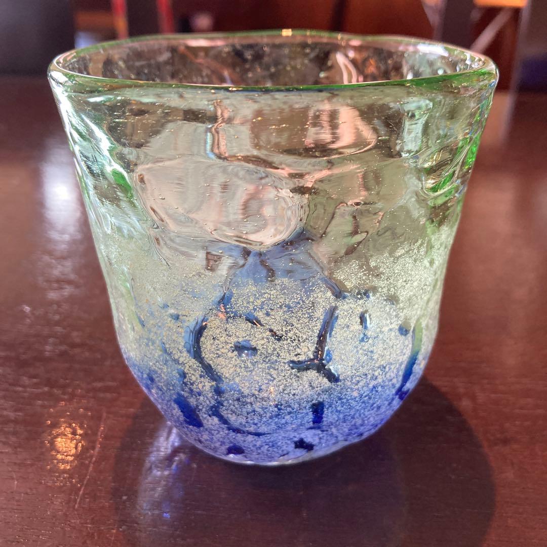 琉球ガラス】稲嶺盛吉 創作作品 青 - メルカリ