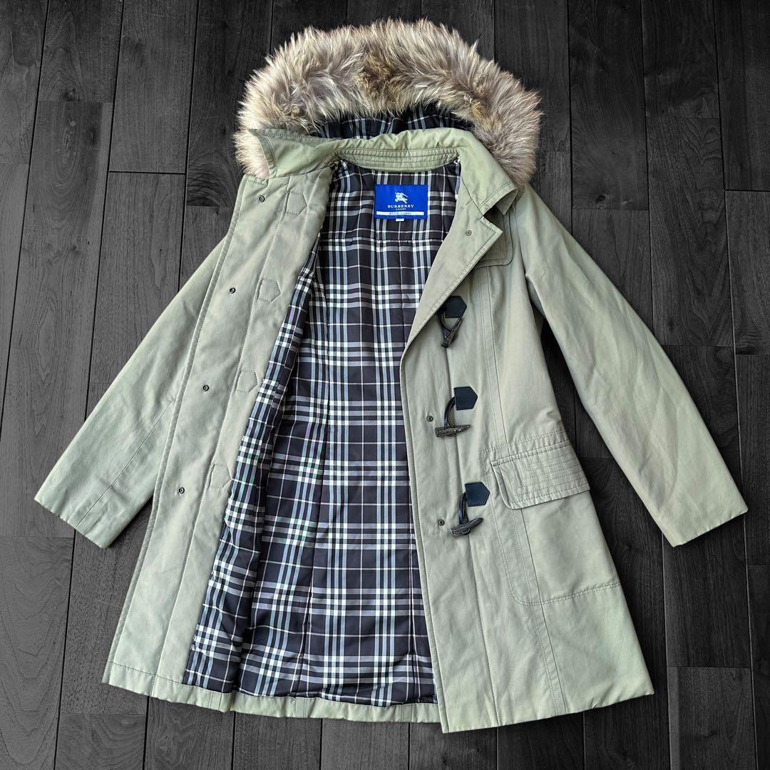 バーバリーブルーレーベル　ラクーンファー　モッズコート　ミリタリーコート 2026年最新】Yahoo!オークション -バーバリー ブルーレーベル コートの