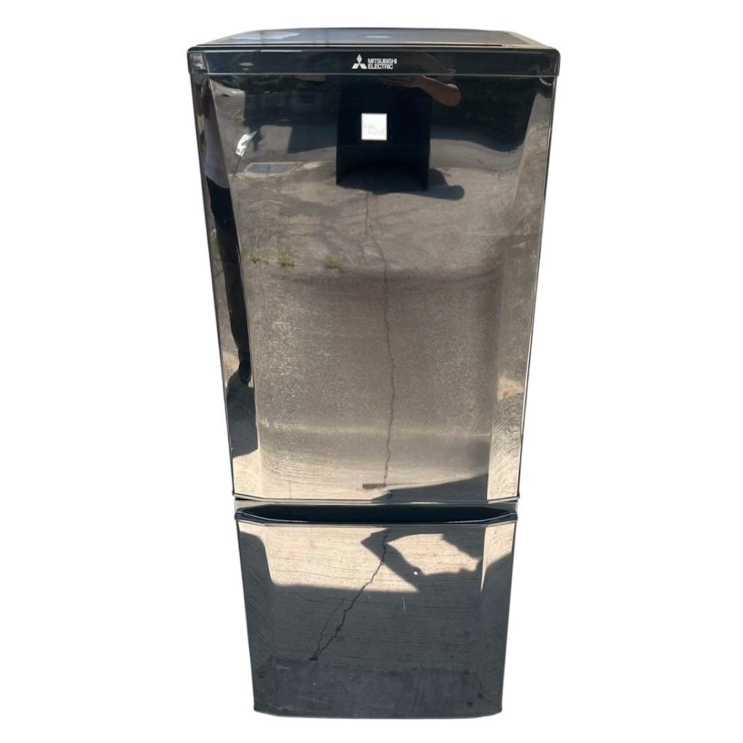 【名古屋市内優先】三菱 2020年MR-P15EE-KK1 冷蔵庫 ブラック MR-P15D-B 冷蔵庫 Pシリーズ サファイアブラック [146L /2ドア /右開き