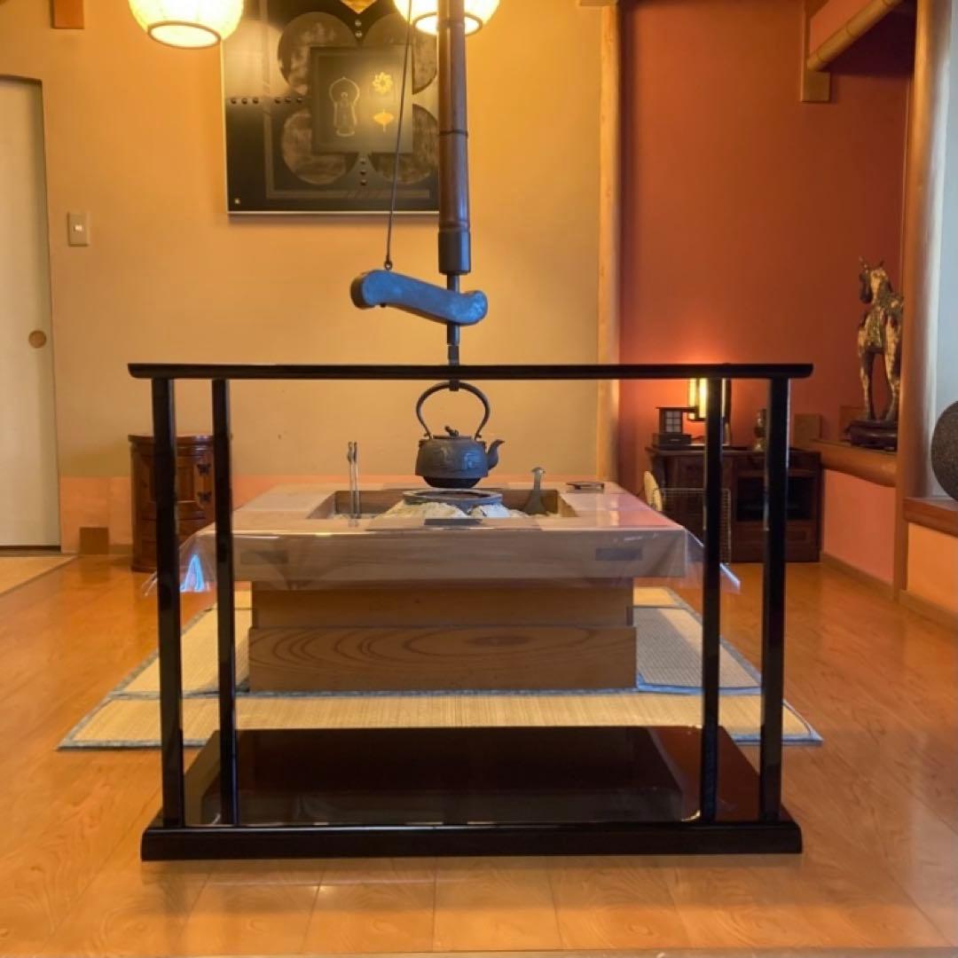 真台子 飾り棚 台 真塗 黒 木製 組立式 大型 和風 茶道具 レトロ 000000001649_x7mszU4.jpg