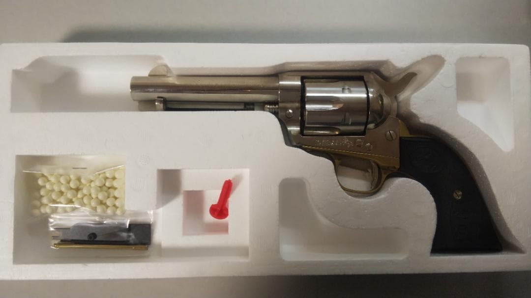 タナカ コルトSAA 真鍮トリガーガード、木製グリップ換装ver