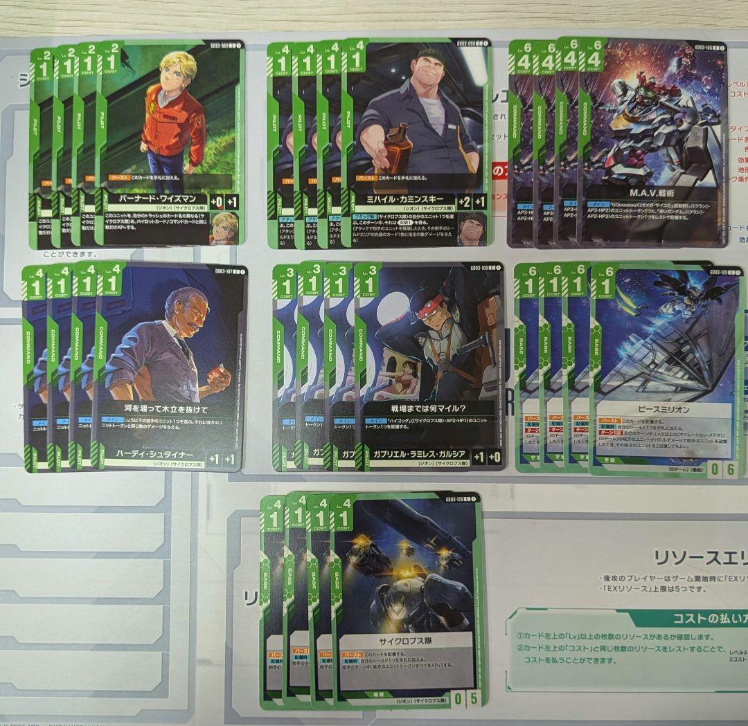 ガンダムカードゲーム GD03 Steel Requiem 緑デッキパーツ - メルカリ
