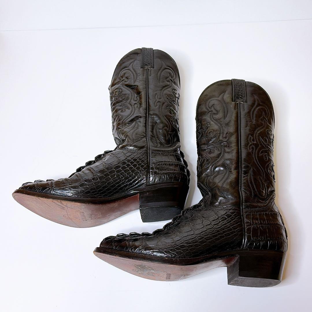 DURANGO　ウエスタンブーツ　黒　ヴィンテージ　27.5cm クロコ