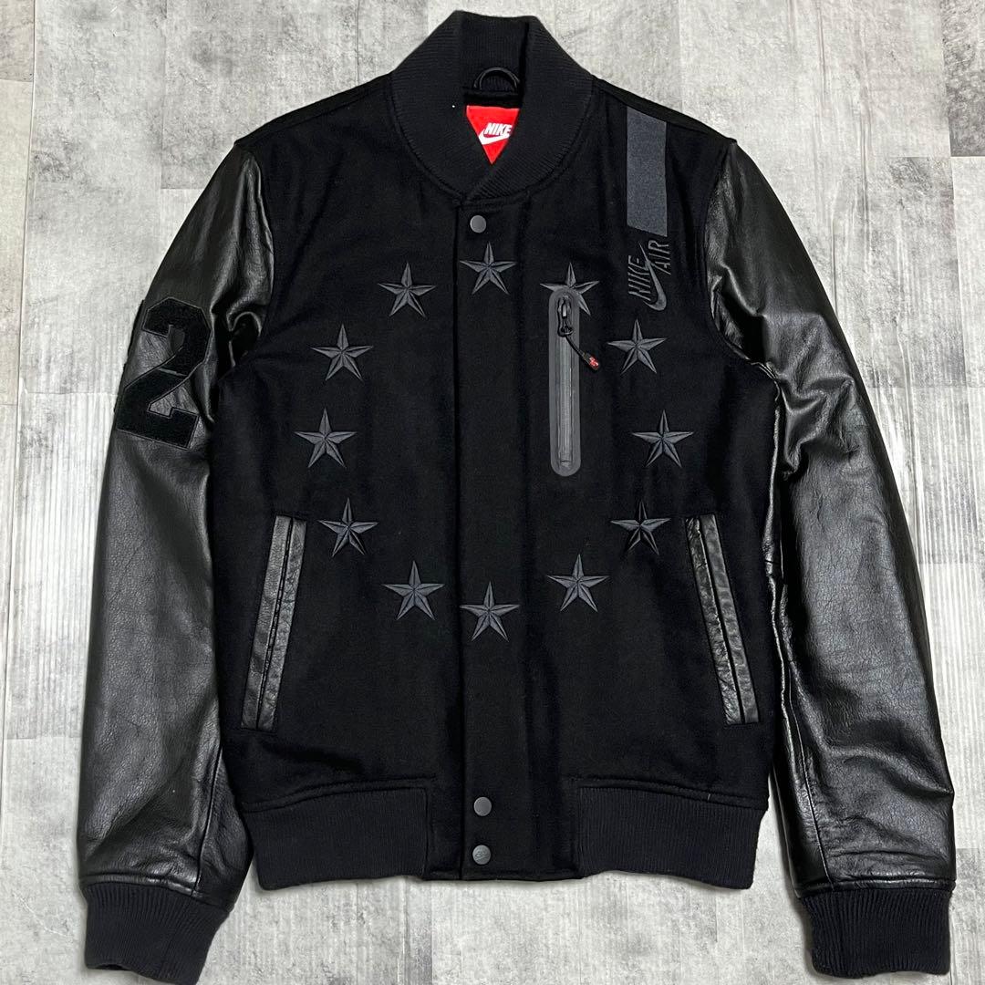 極美品◇本革【ナイキ/NIKE】デストロイヤージャケット ブラック 袖