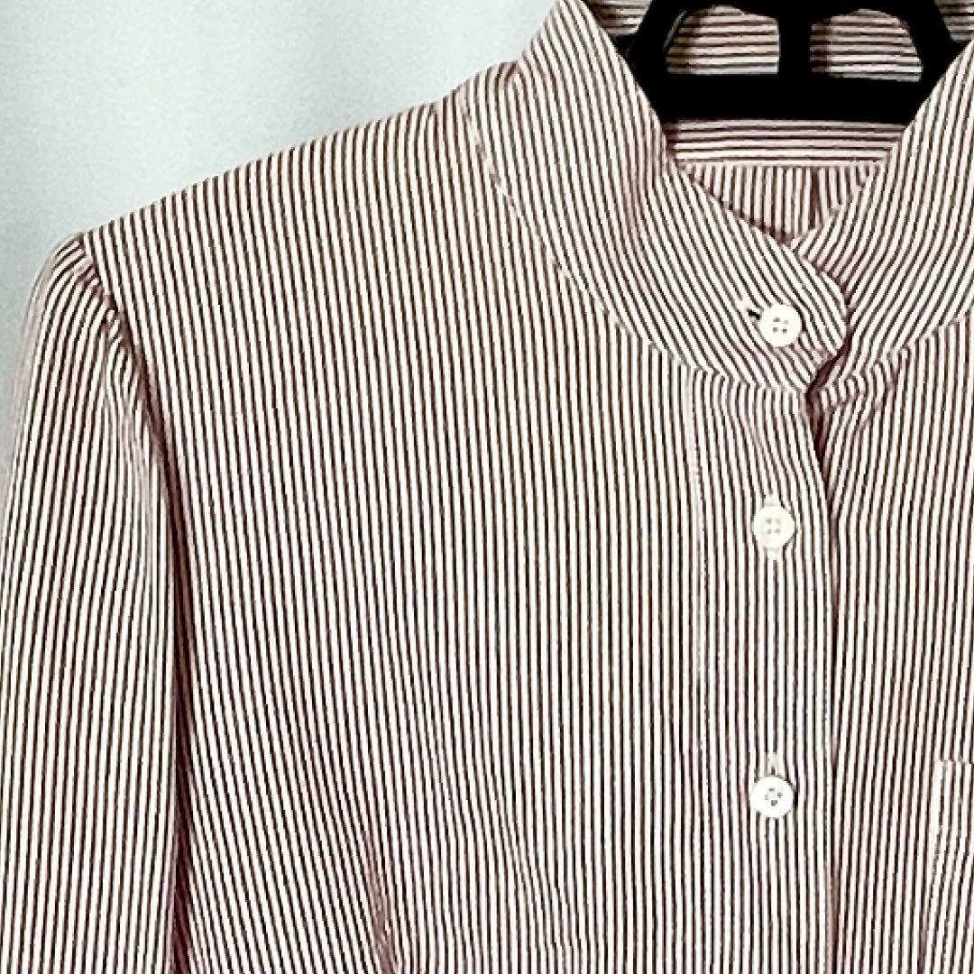 ミュウミュウ Q9 ストライプ フリルシャツ 長袖 イタリア製 40 - メルカリ