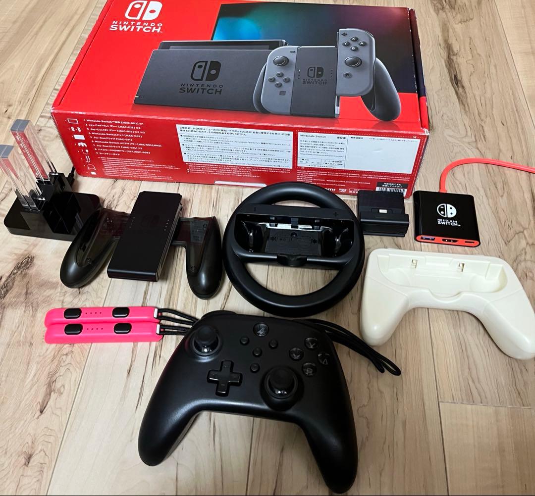 Nintendo Switch本体 各種周辺機器付き Nintendo Switch - Nintendo Switch 本体 ＋ 周辺機器等セットの通販