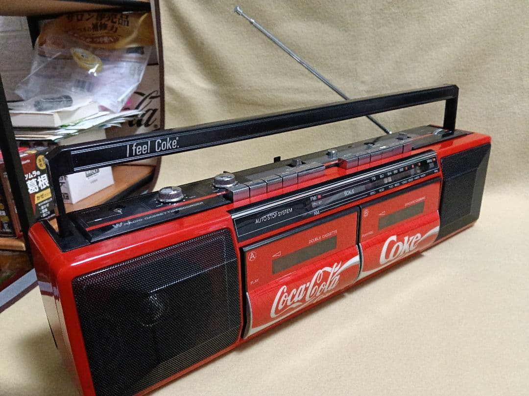 Coca-Cola ダブルカセットラジカセ ジャンク品 - メルカリ