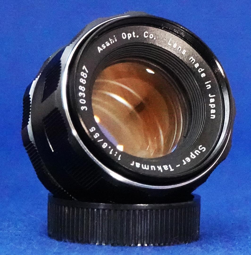 3038887　極上品虹色フレア後期型Super-Takumar　F1.8/55
