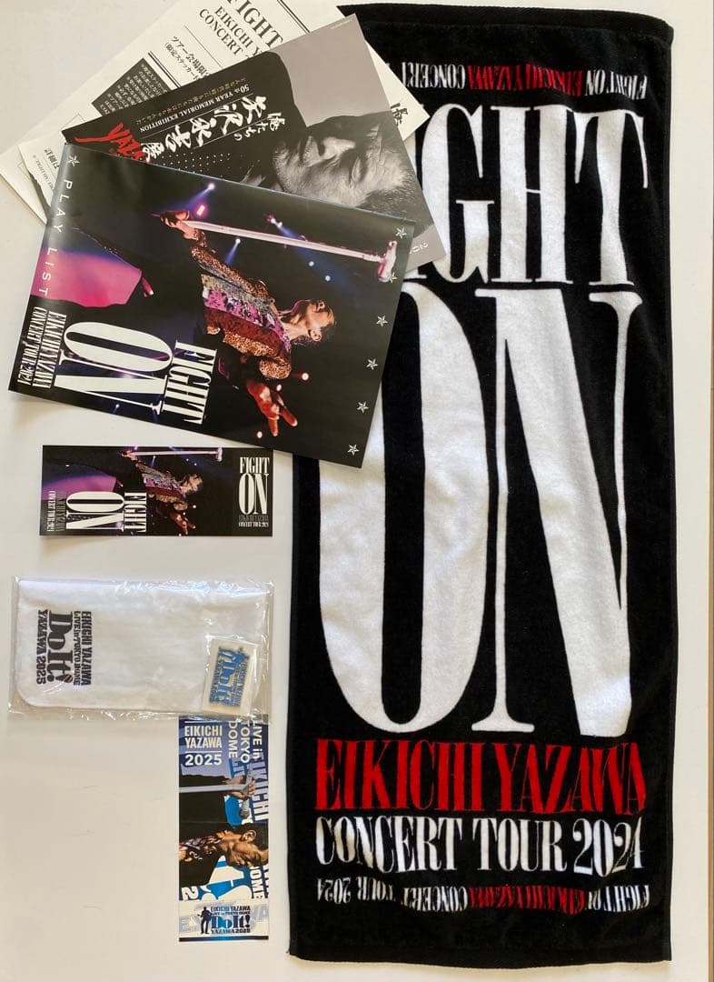 矢沢永吉 DoIt!2025 SS席特典ミニタオル ピンバッジ他フェイスタオル等