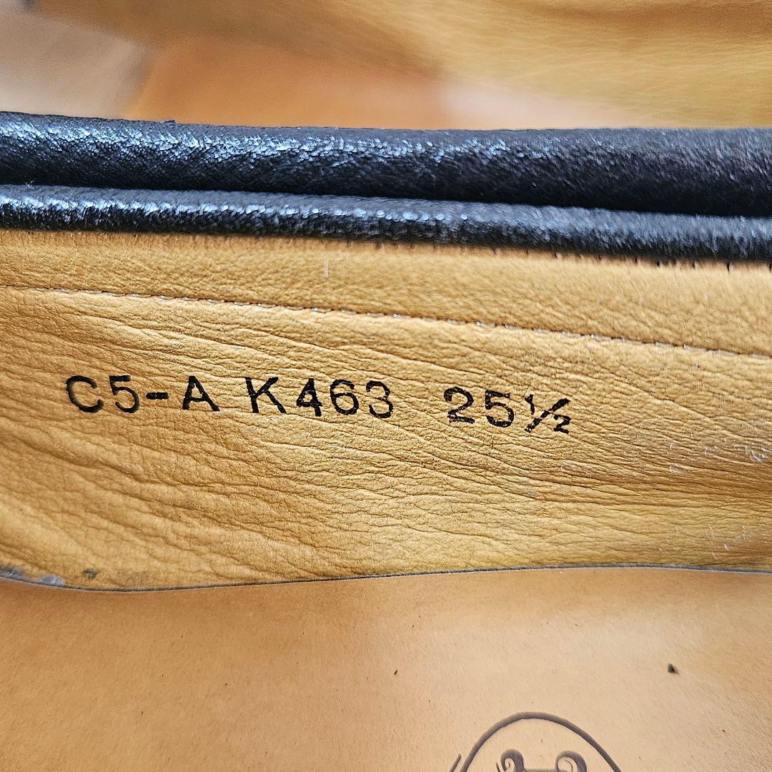 ケンフォード タッセルローファー 25.5cm 黒 シボ本革 定番人気