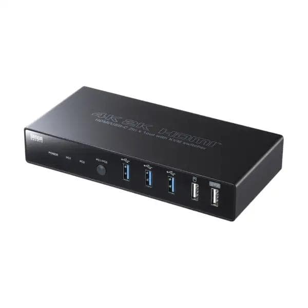 SW-KVM2DK パソコン切替器 USB-C & HDMIディスプレイ+USB SW-KVM2HHC【HDMI対応パソコン自動切替器(2:1)】HDMIディスプレイ、USB
