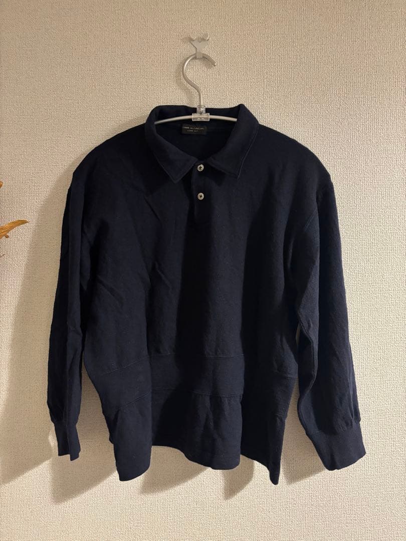 comme des garcons homme ニット　ポロ 80s COMME des GARCONS HOMME ニット ポロシャツ ブラック ニットポロ