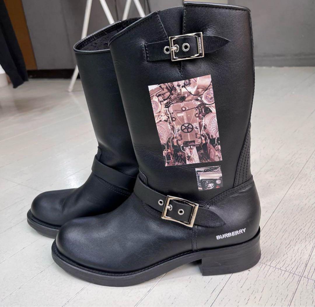 BURBERRY biker BOOTS 42 27cm - メルカリ