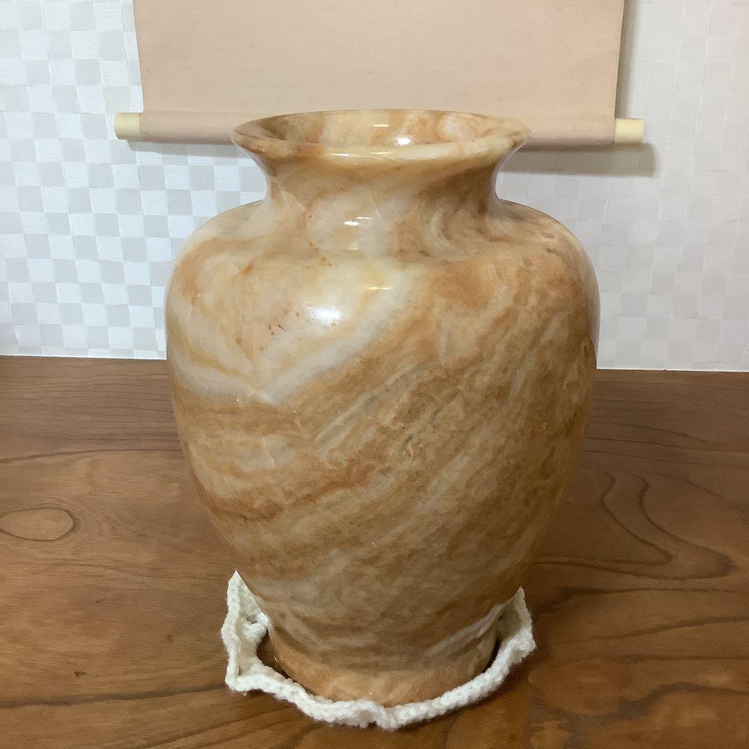 花瓶　石　オシャレ Amazon.co.jp: 高さ13.8インチの石の花瓶、素朴なホームデコレーション