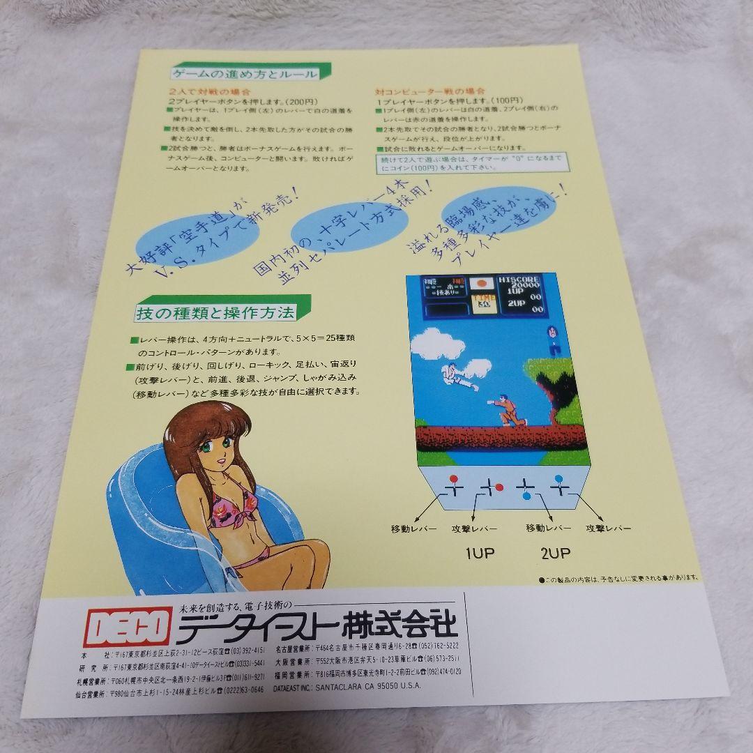 希少品 対空手道戦 青春美少女編 アーケードゲーム パンフレット