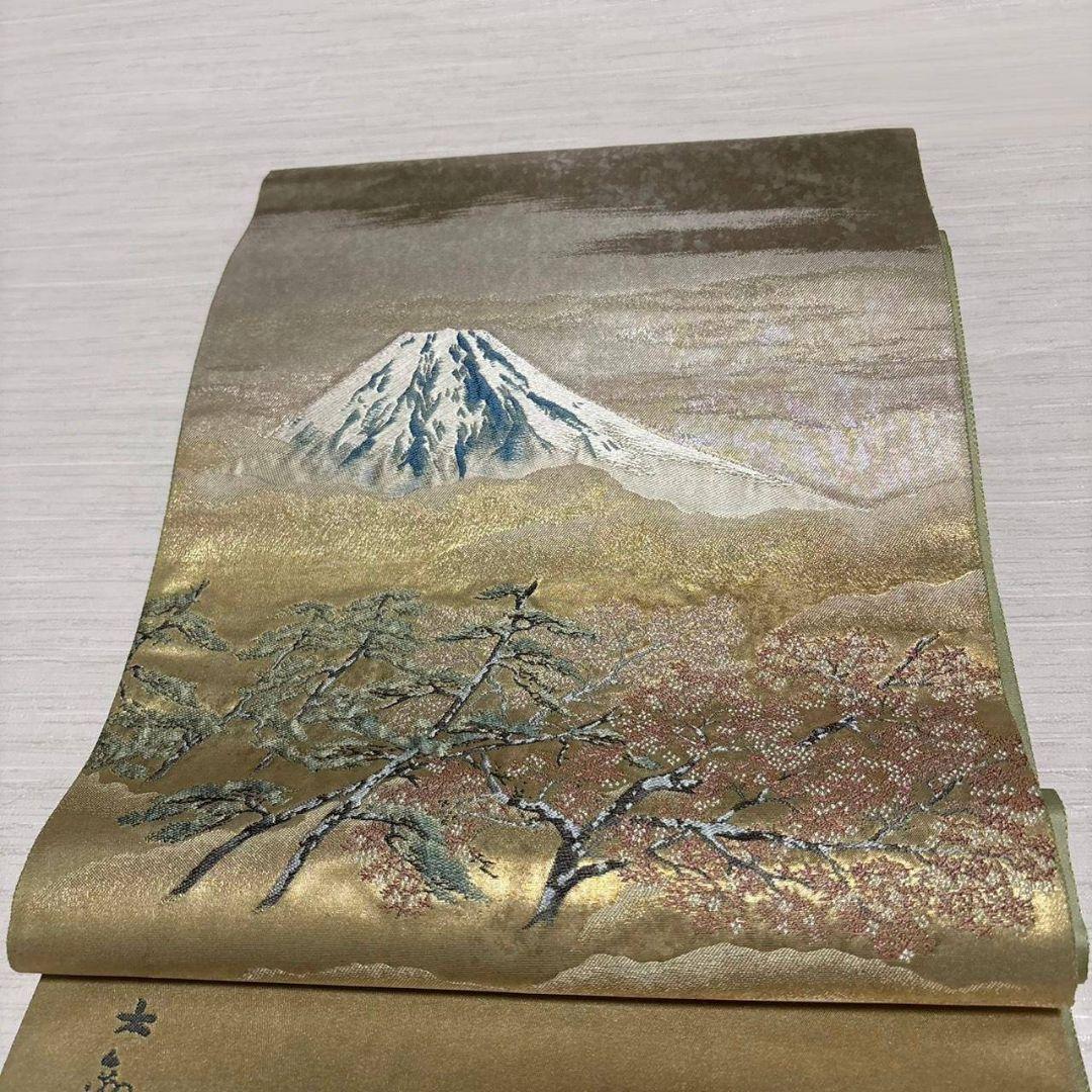 正絹 六通袋帯 『川島織物』 【箔散らし 金銀】