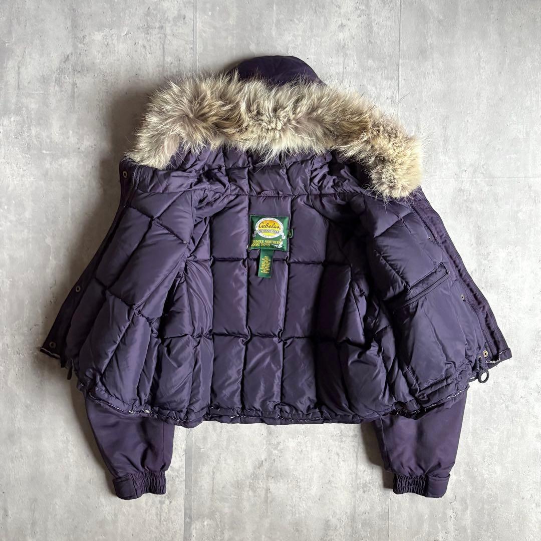 90s cabela's】グースダウンジャケット ファー付き 短丈 y2k - メルカリ