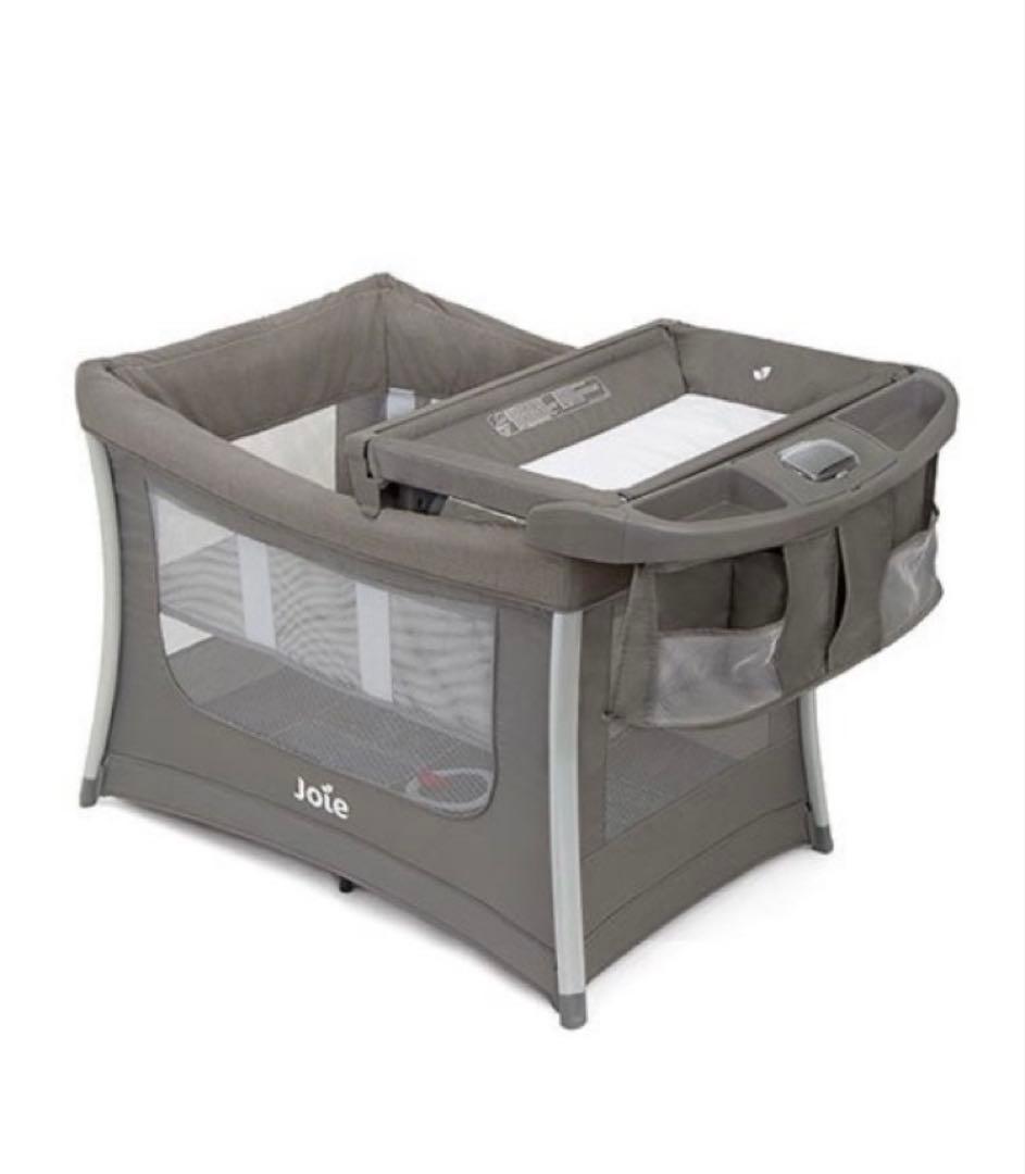 Joie 折りたたみ式ベビーベッド グレー - メルカリ
