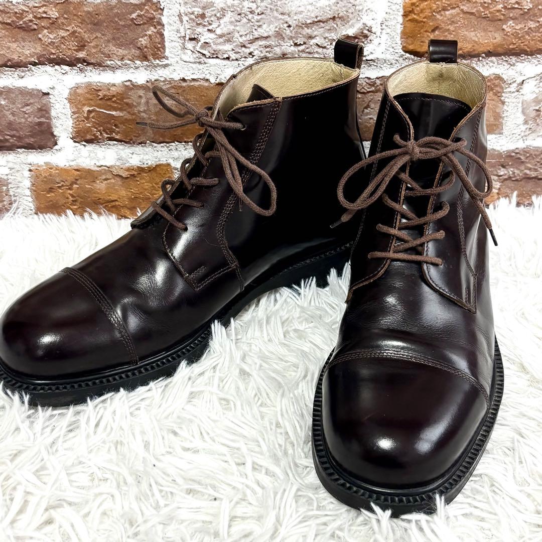 ✨美品✨LANDROVER　ブーツ　ストレートチップ　レースアップ　ボルドー 特注サイズ】レザーレースアップブーツ DASEIN × THE TKY ＆ Co