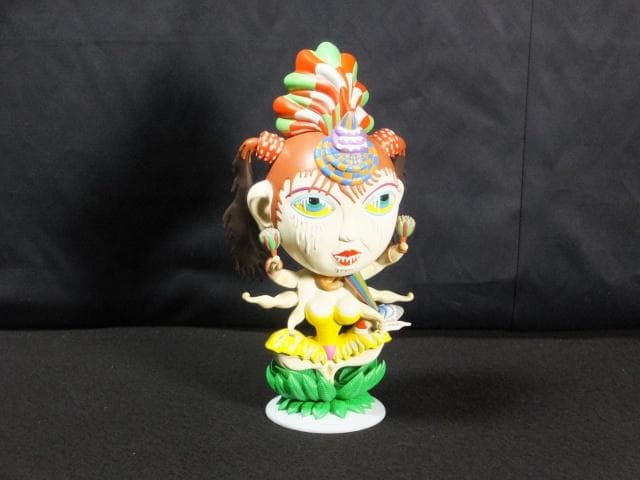 現代美術 田名網敬一 直筆サイン『KANNON観音菩薩像』立体ペイント