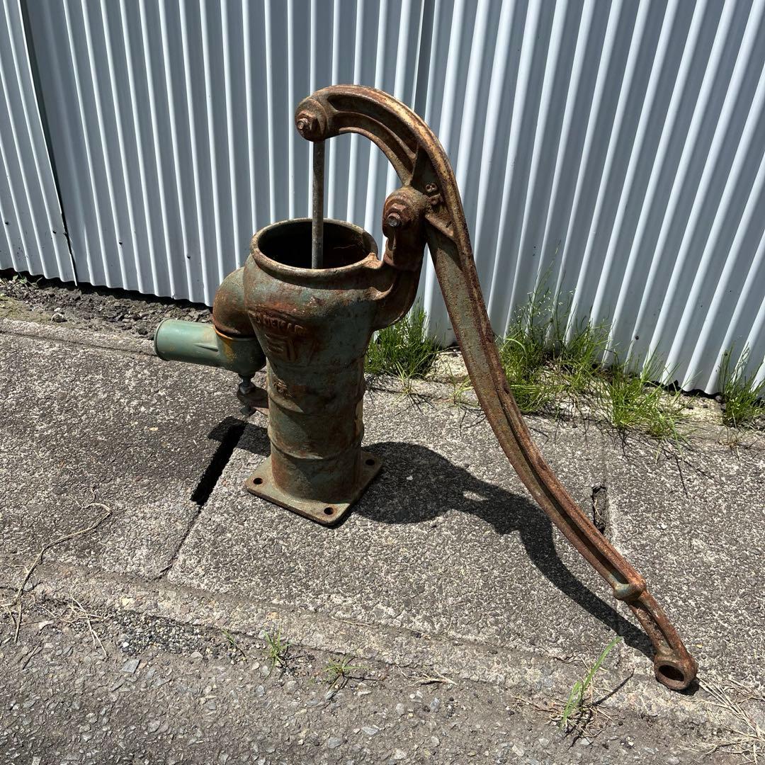 アンティーク】ジャンクガーデン 井戸ポンプ 手押しポンプ 古道具