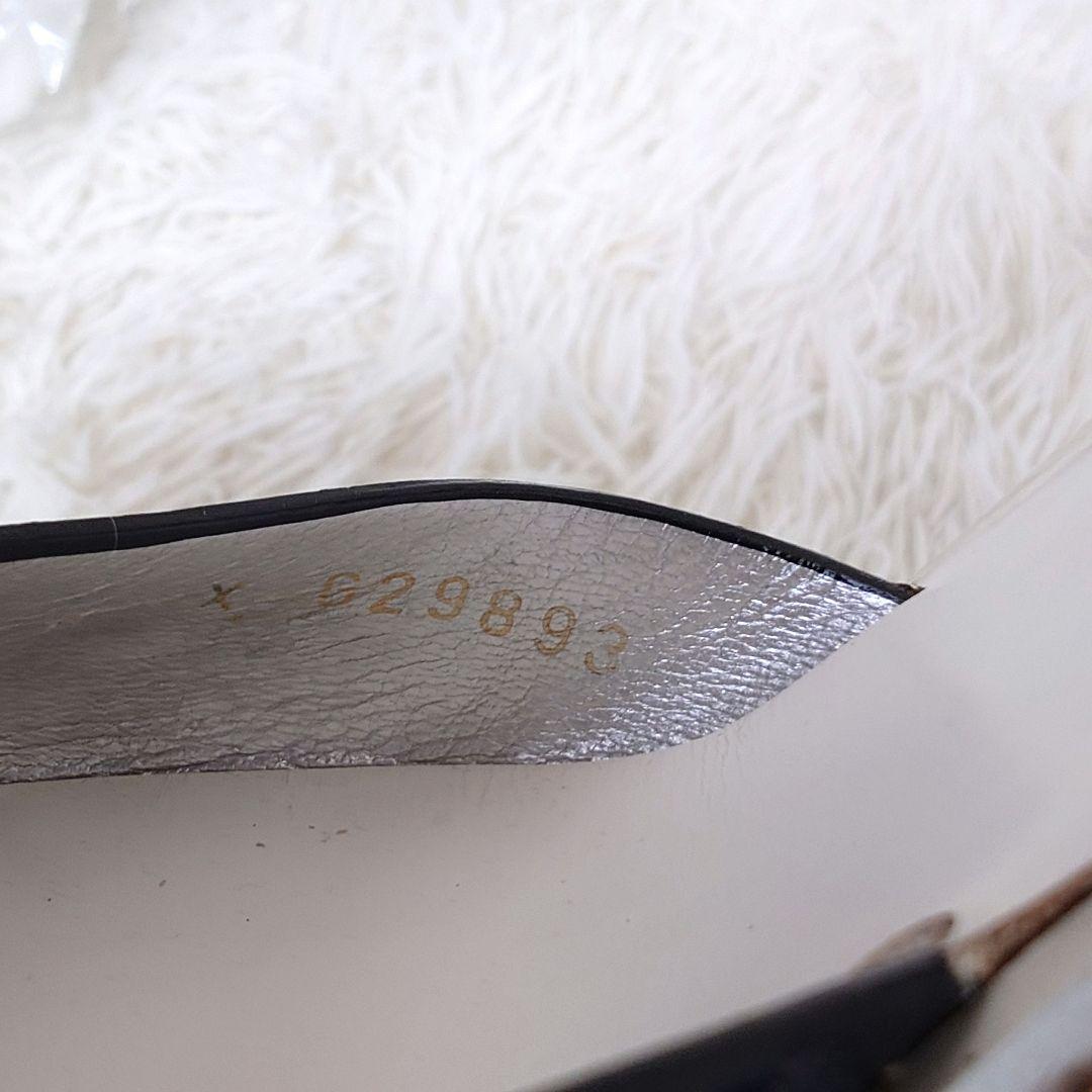 シャネル ミュール チェーン ココマーク ウッドソール 36c エナメル