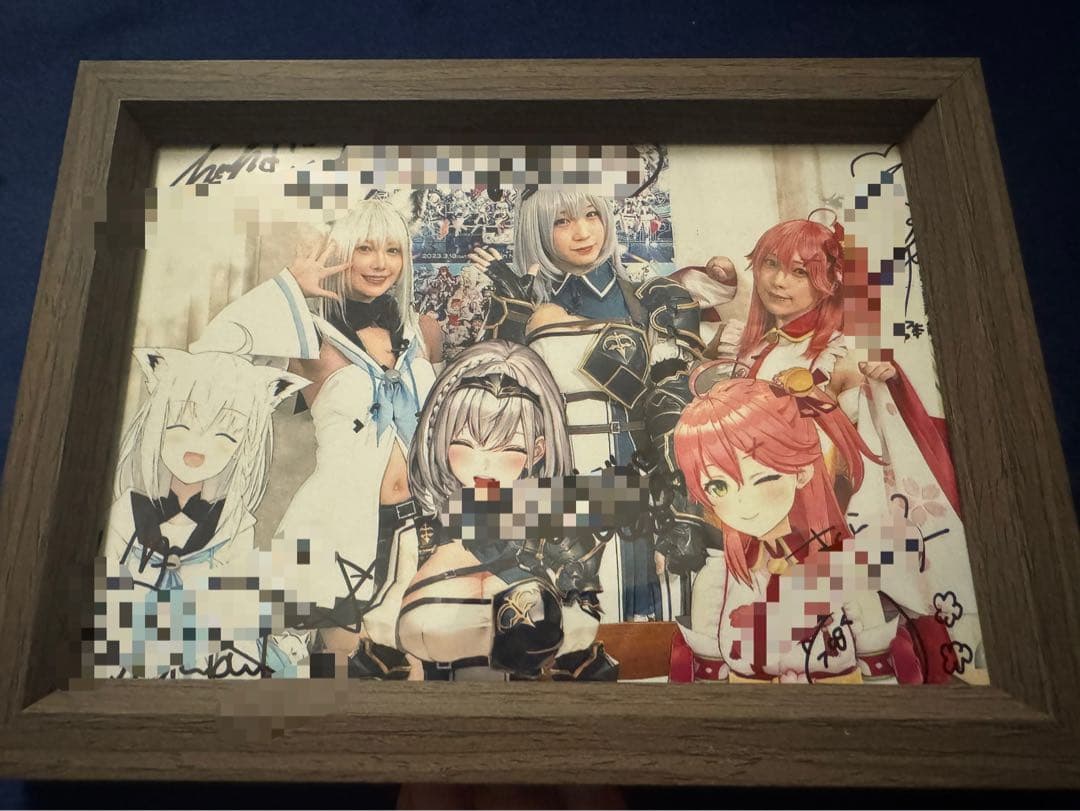 ホロライブ 白上フブキ 他6名 直筆サイン入り記念写真 抽選5名限定