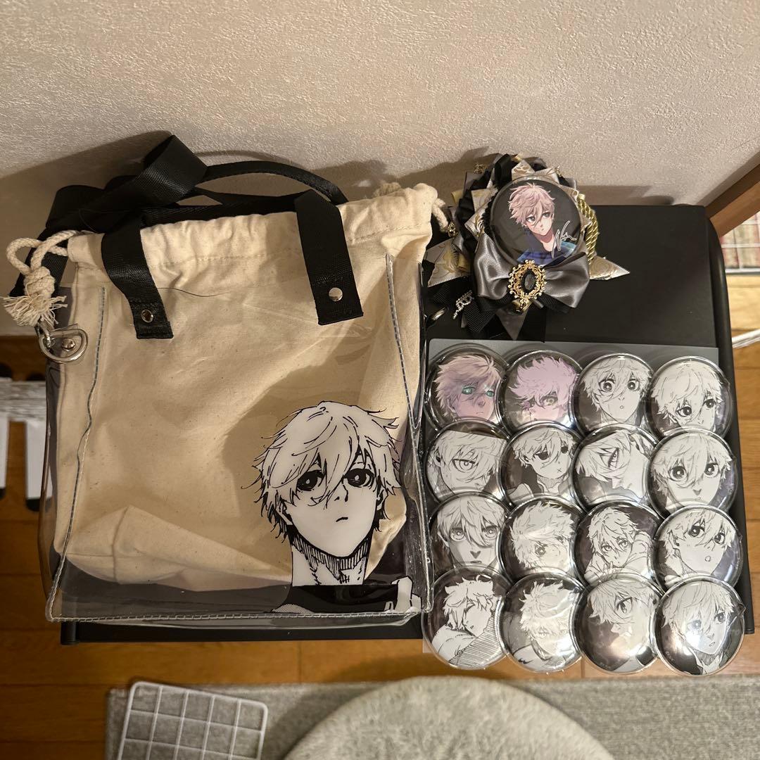 ブルーロック展 原画コマクリアバッグ 缶バッジ ロゼット 凪 誠士郎 セット