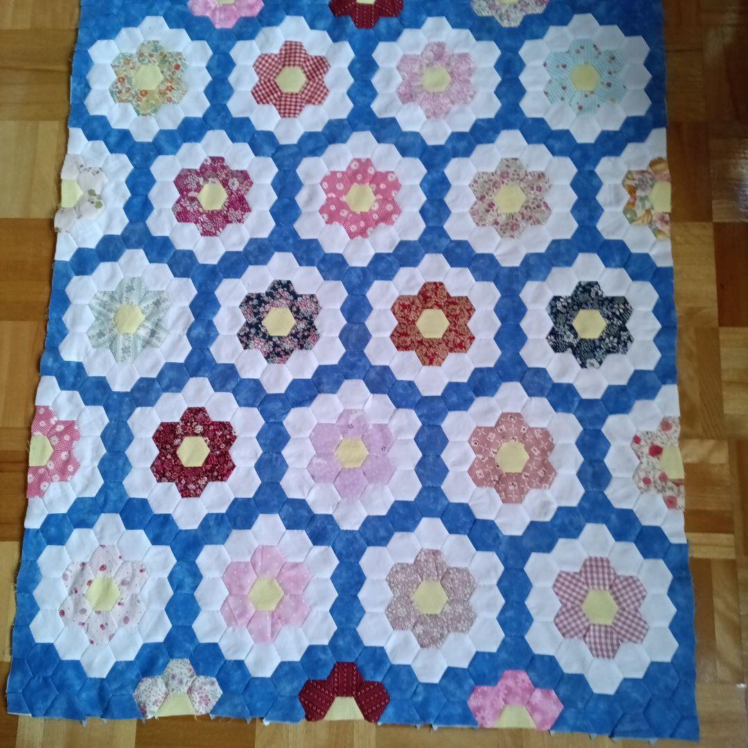 パッチワークキルトトップ ヘキサゴン - メルカリ