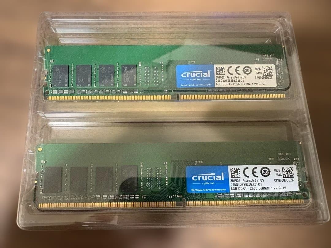 crucial DDR4 2666MHz 8GB×2枚 16GB Crucial 16GB Kit (2 x 8GB) DDR4-2666 SODIMM | CT2K8G4SFRA266