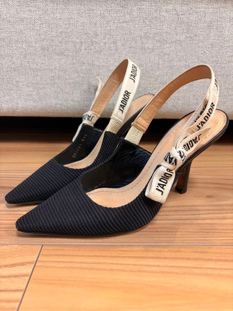 DIOR ディオール J'ADIOR スリングバック パンプス ブラック35.5