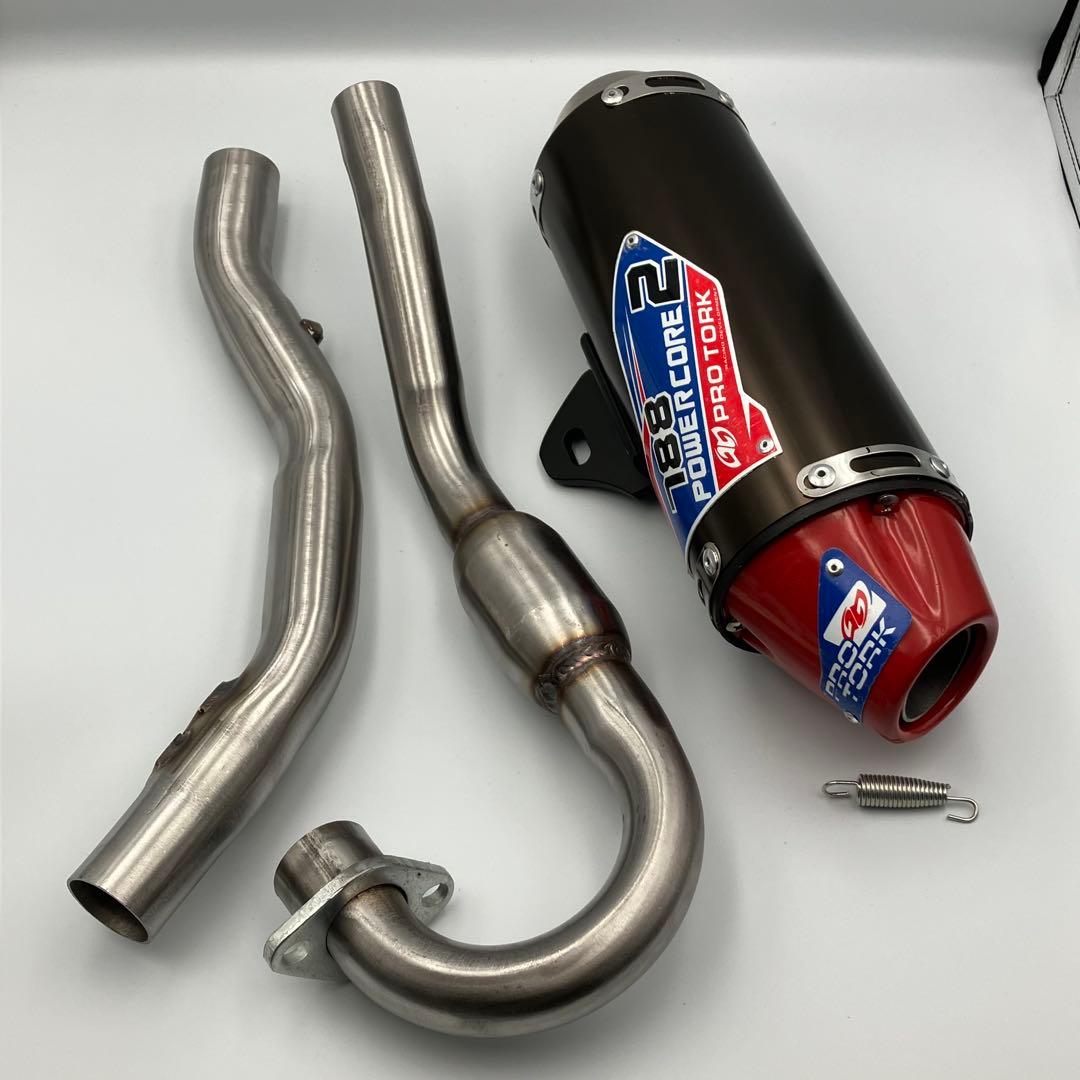 CRF230F PROTORK パワーコア2 フルエキゾースト マフラー赤／黒 - メルカリ