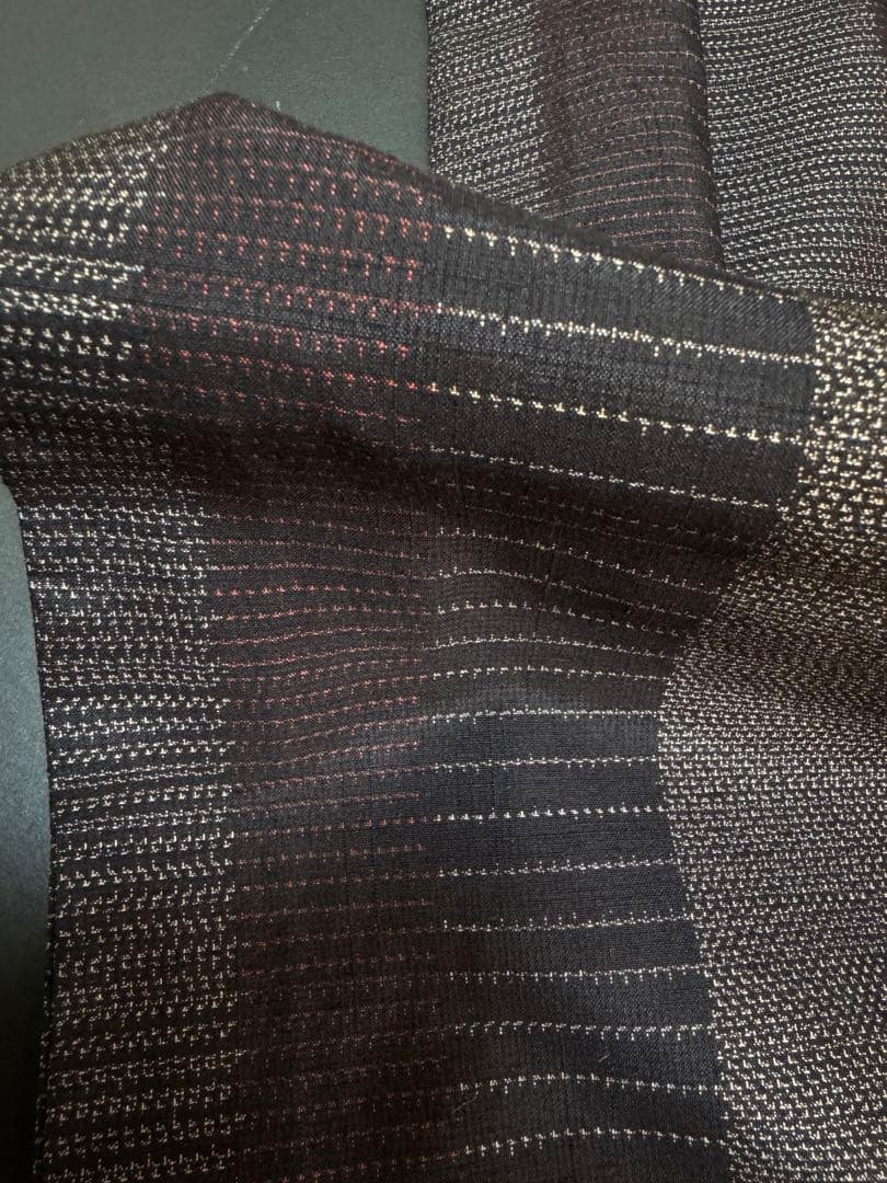 銘品新品】日本三大紬「信州上田紬」漢方草木染「総絣織」トール寸