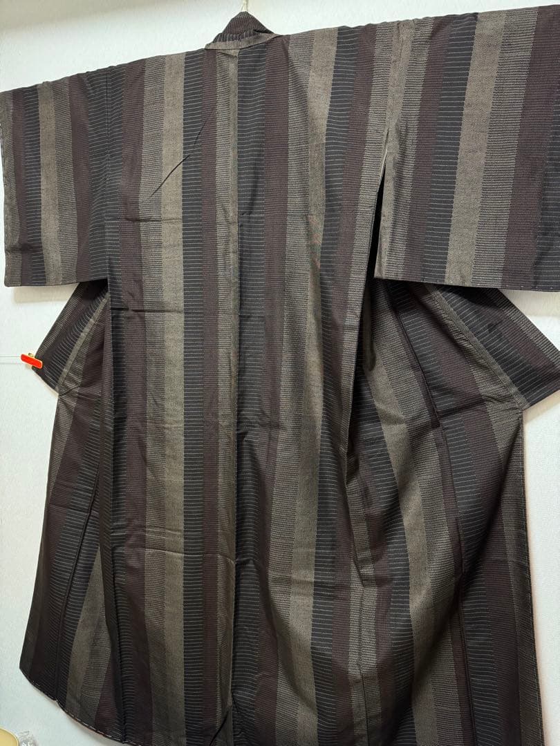 銘品新品】日本三大紬「信州上田紬」漢方草木染「総絣織」トール寸