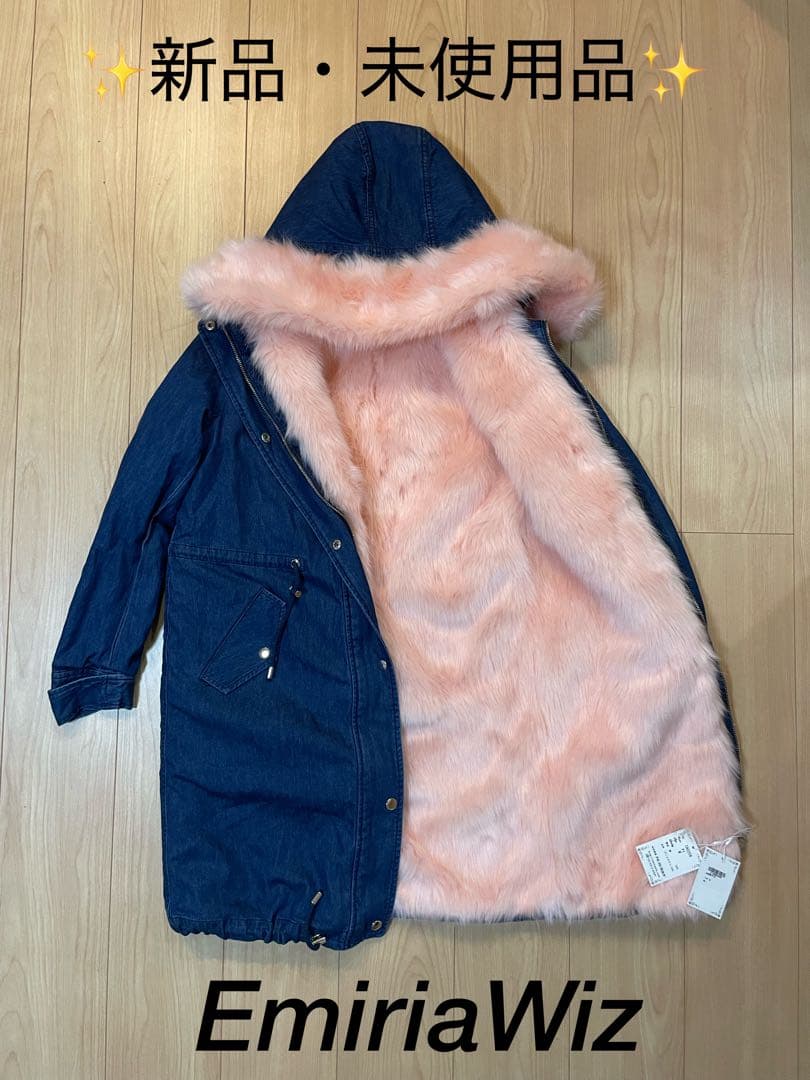 新品・未使用 エミリアウィズ ファーデニムモッズコート(M) EmiriaWiz エミリアウィズ ファー付きデニムモッズコート(S) EmiriaWiz｜Yahoo