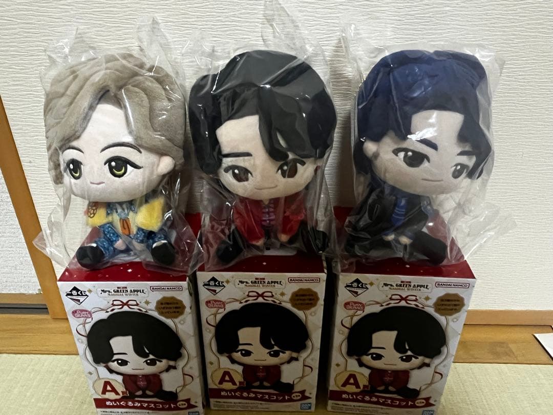 一番くじ　Mrs. GREEN APPLE 　A賞　ぬいぐるみマスコット セット 一番くじ Mrs GREEN APPLE A賞ぬいぐるみマスコット 大森元貴｜Yahoo