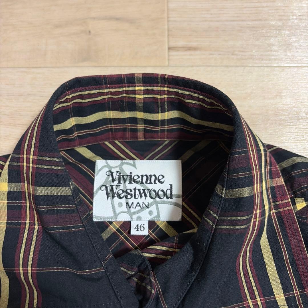 ヴィヴィアンウエストウッド オーブ刺繍 チェックシャツ 44 - メルカリ