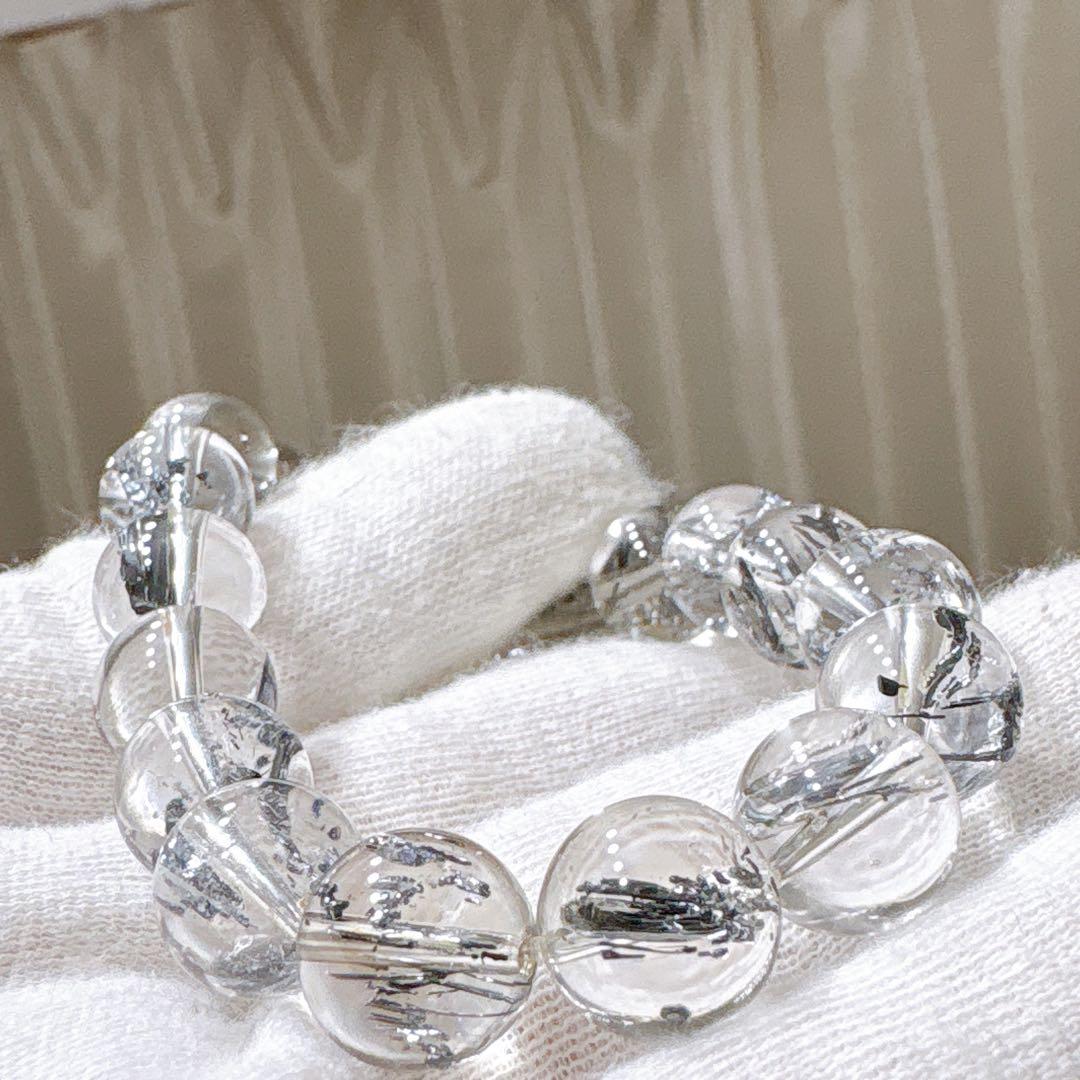 手磨き】全超透明スティブナイトインクォーツ 10mmブレスレット全粒