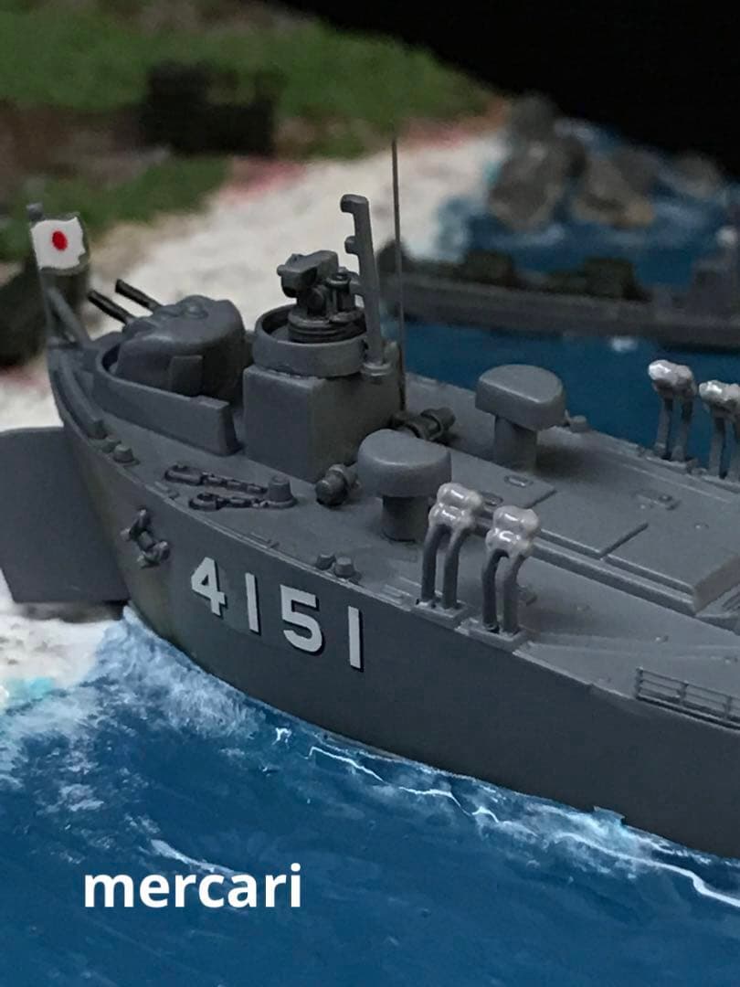 1／700 海上自衛隊輸送艦みうら LST-4151 ジオラマ仕上 1／700 LST