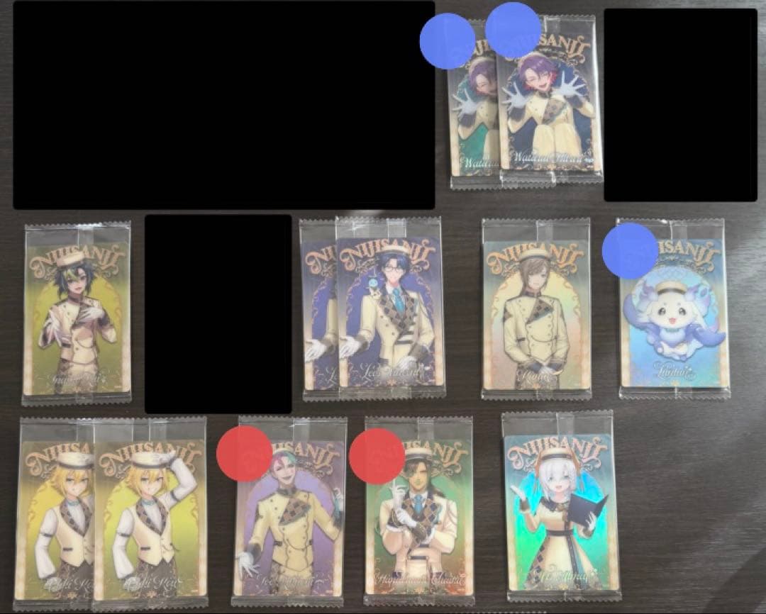 にじさんじ】ボイスカード ランダムカード 缶バッジ ウエハース【バラ