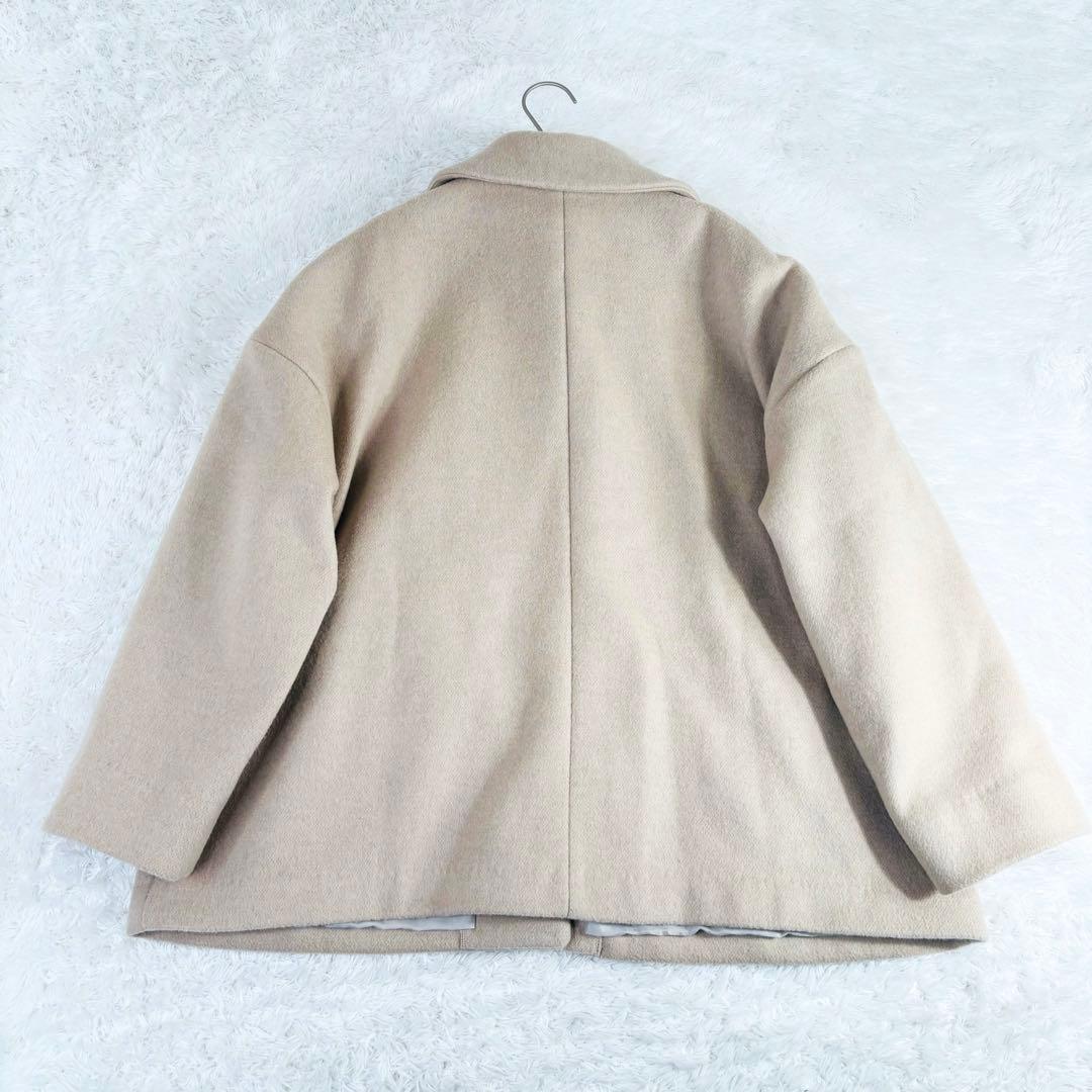 640 休日と詩 マーブルショートコート ベージュ 2024AW - メルカリ