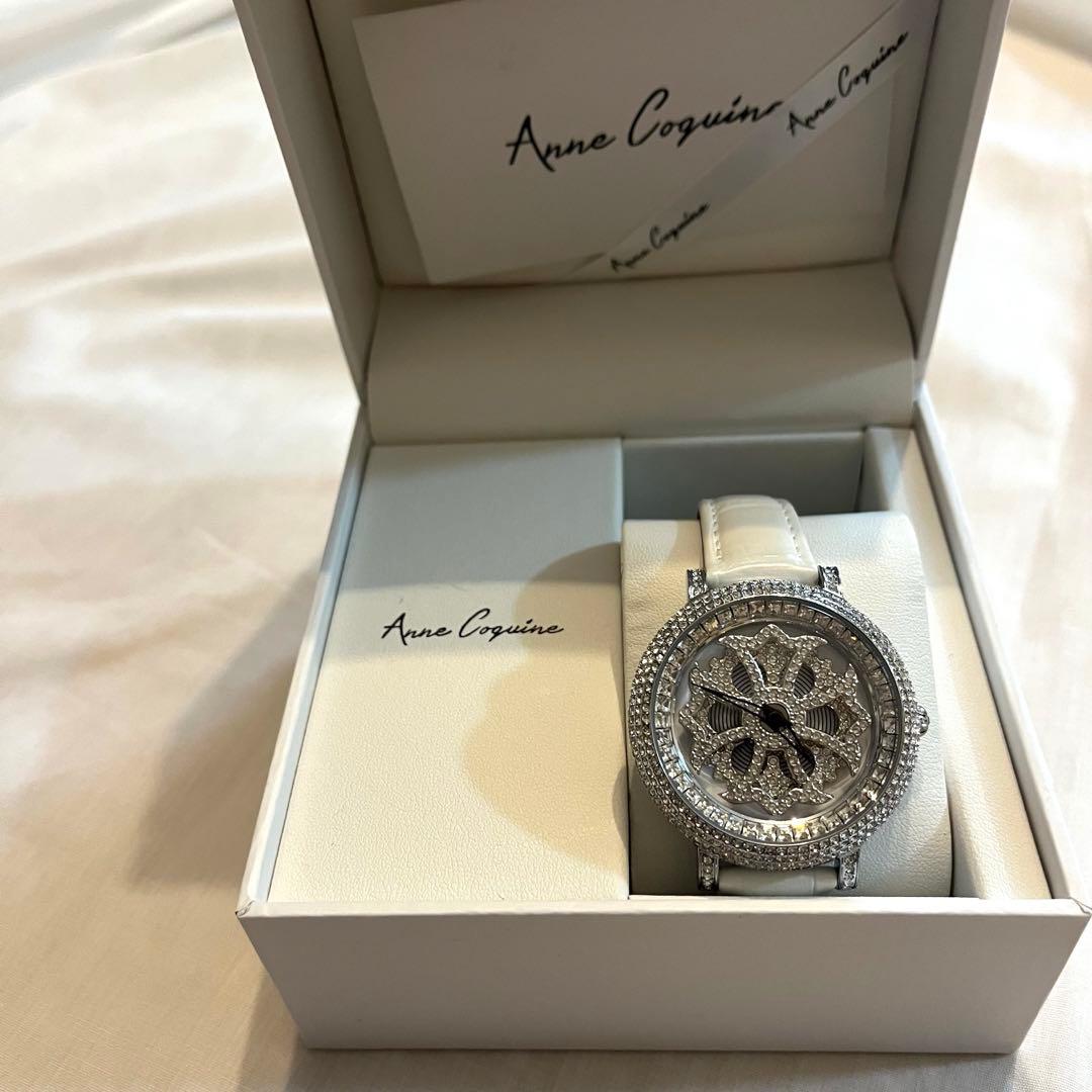 Anne Coquine アンコキーヌ クリスタルストーン腕時計（ホワイト） 楽天市場】アンコキーヌ Anne Coquine 腕時計 レディース メンズ 時計