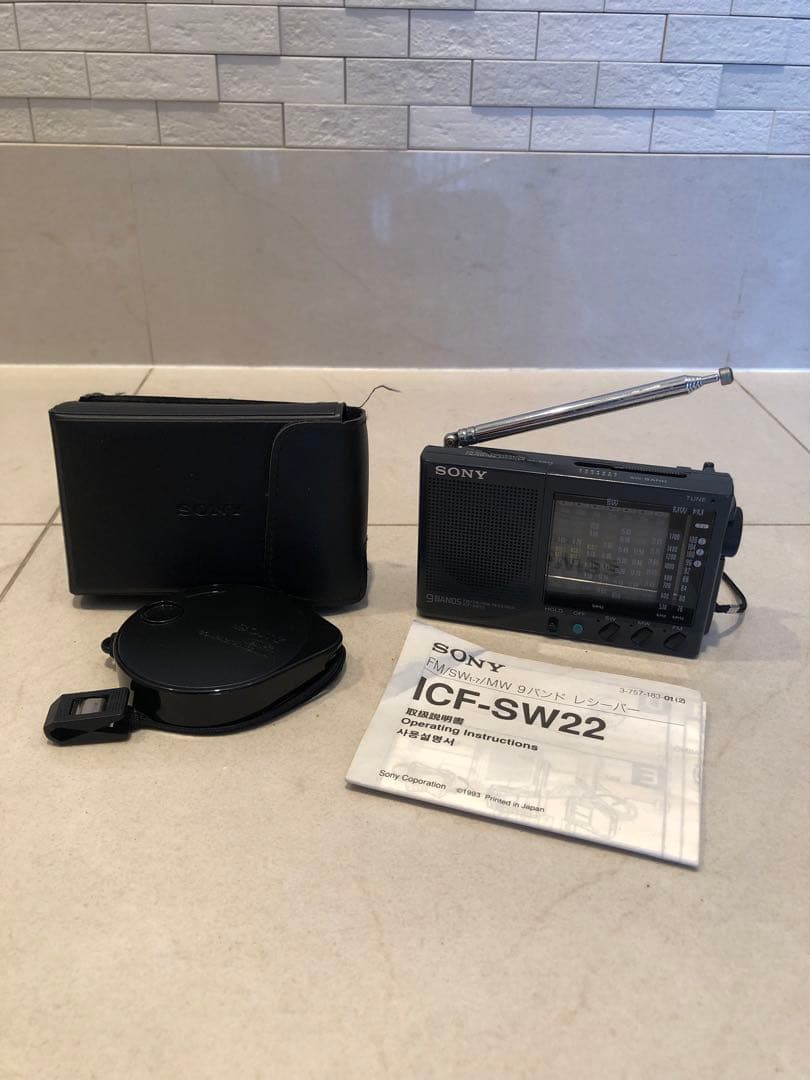 SONY ICF-SW22 ポケット短波ラジオ、ケース、専用アンテナ Yahoo!オークション -「sony icf-sw22」の落札相場・落札価格