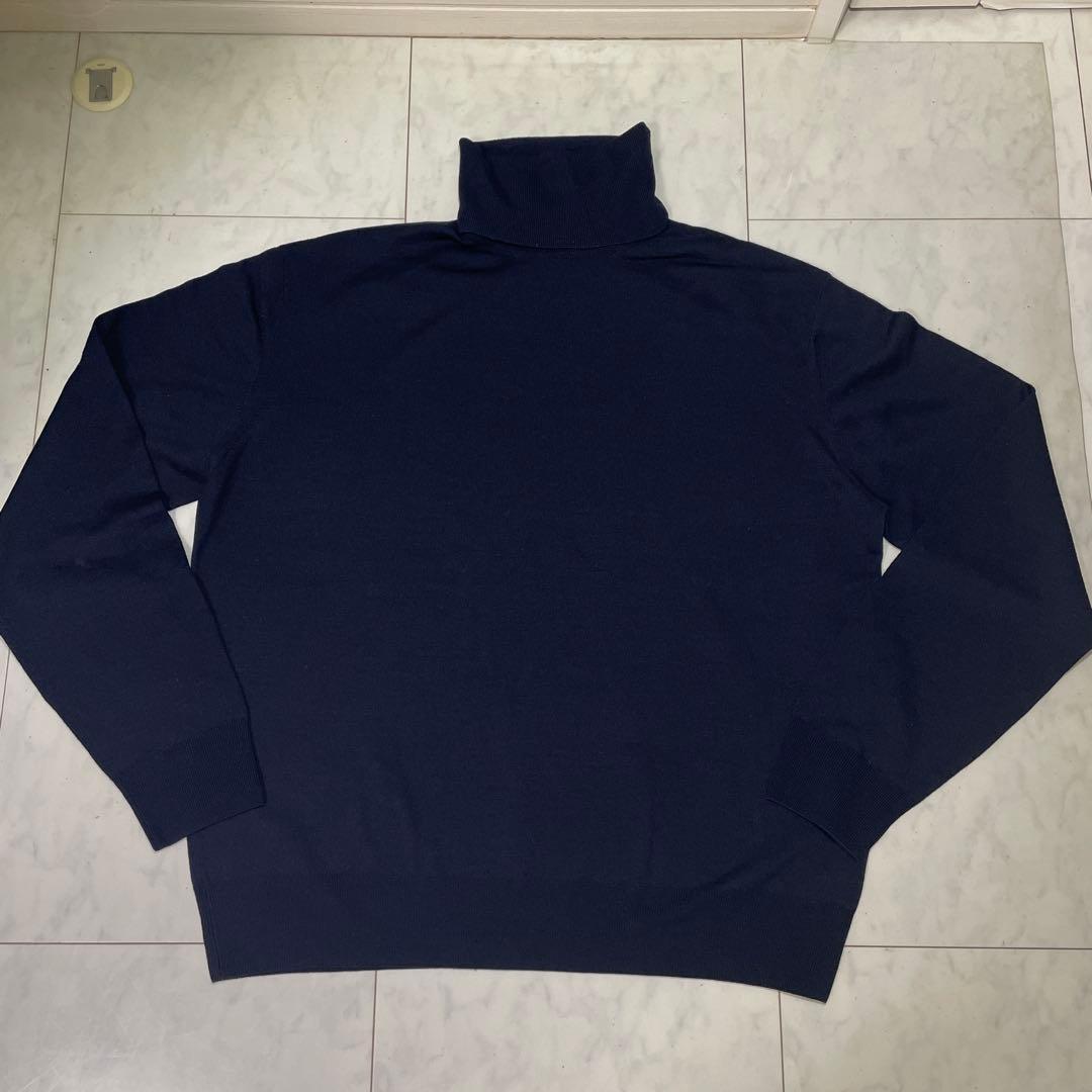 Cruciani クルチアーニ　タートルネック　ネイビー　56 CRUCIANI（クルチアーニ） ニット タートルネック ハイゲージ 14ゲージ